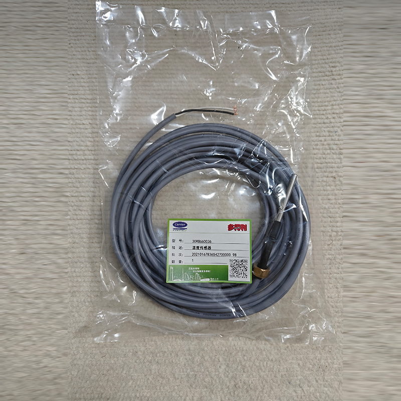 Carrier 30RB660036 Temperature Sensor — HVAC Water Temperature Probe with Thermistor — Refrigeration Equipment Spare Part