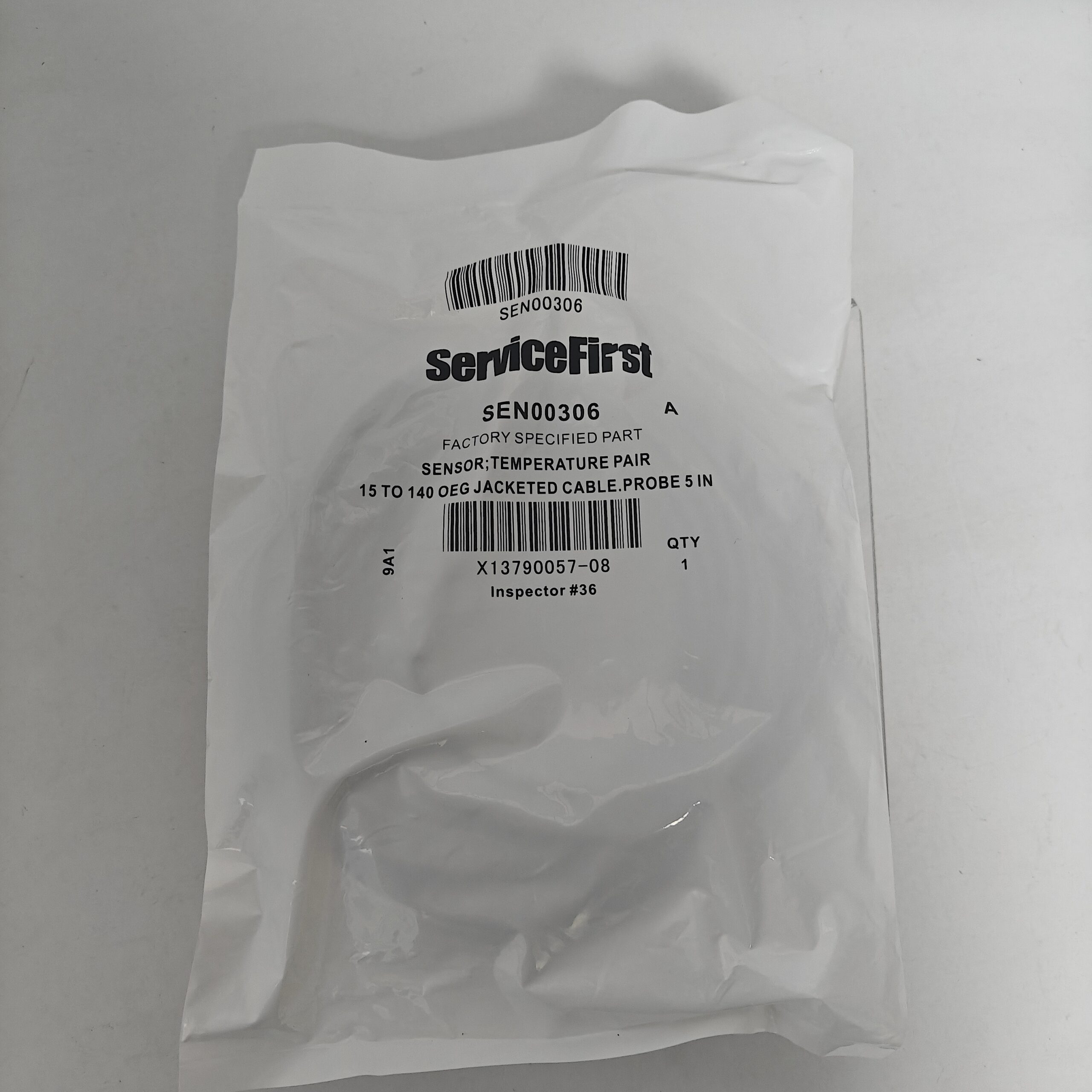 Trane SEN00306 Water Inlet/Outlet Temperature Sensor – NTC Thermistor Water Temperature Probe – Air Compressor Accessory