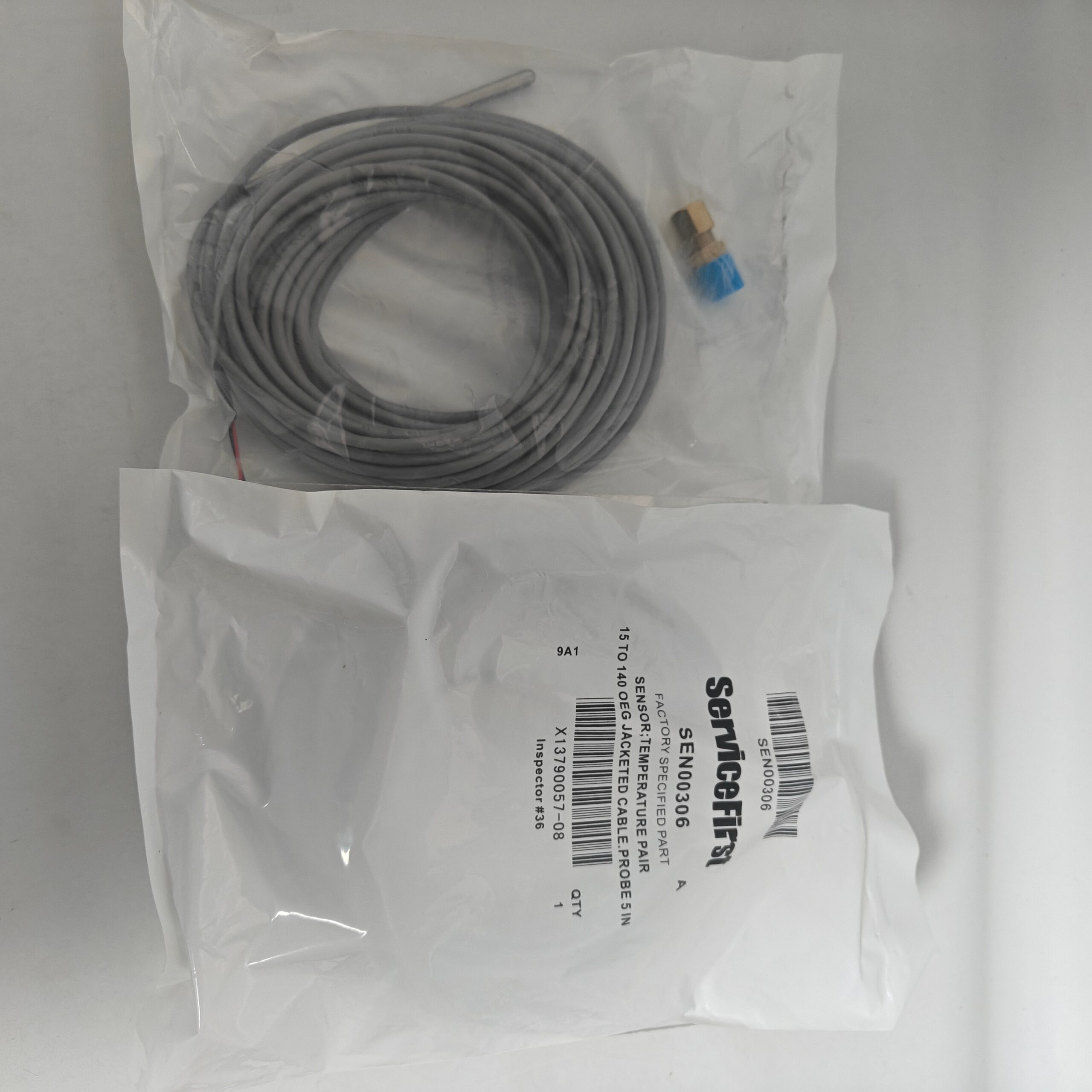 Trane SEN00306 Water Inlet/Outlet Temperature Sensor – NTC Thermistor Water Temperature Probe – Air Compressor Accessory