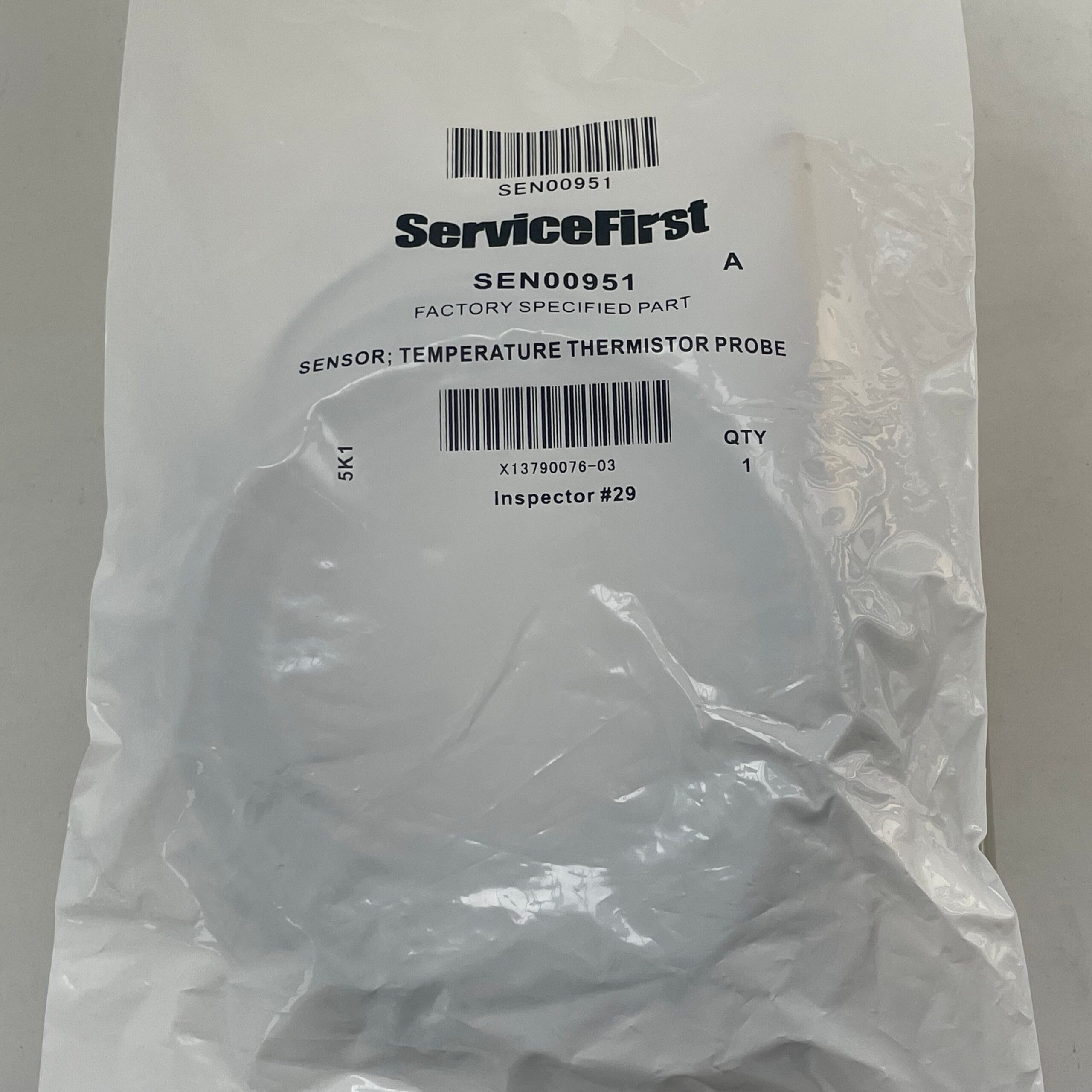 Trane SEN00951 Suction Temperature Sensor / NTC Thermistor Probe – Chiller Accessory / Refrigerant Temperature Sensing Element