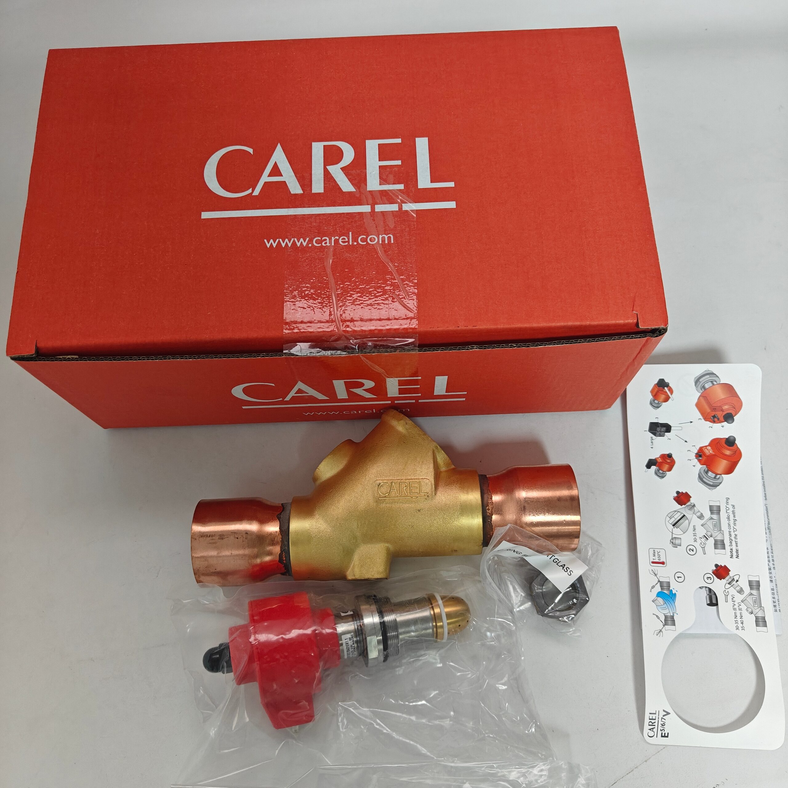 Carel E6VB2ASV00-C Stepper Electronic Expansion Valve – Refrigeration Compressor Service Valve – HVAC Accessory