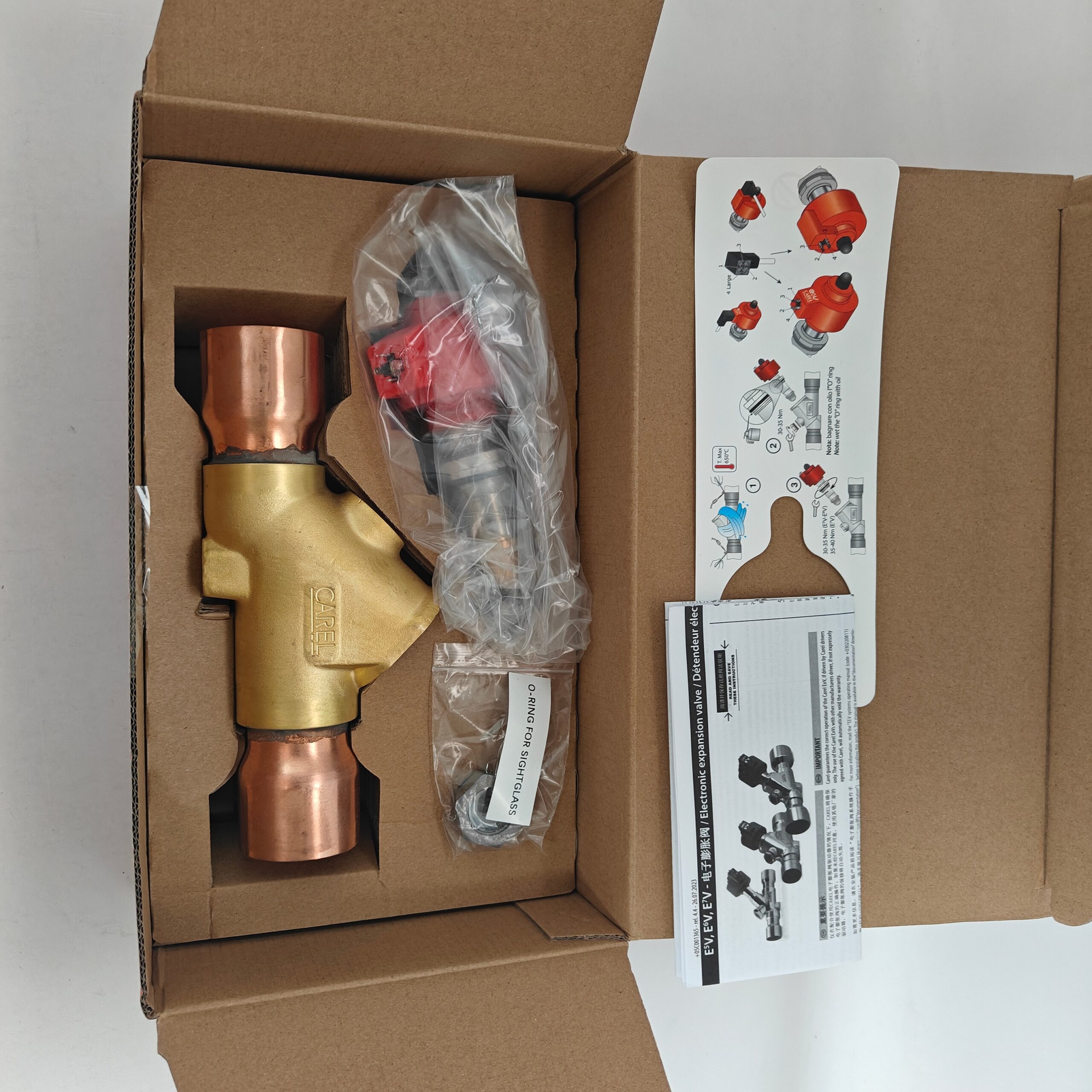Carel E6VB2ASV00-C Stepper Electronic Expansion Valve – Refrigeration Compressor Service Valve – HVAC Accessory